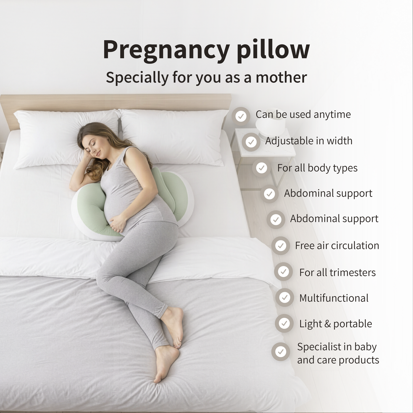 Preqnancy Pillow Ribbed